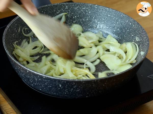 Pesto i kalabrisk stil med krämig burrataost - Beredning steg 4