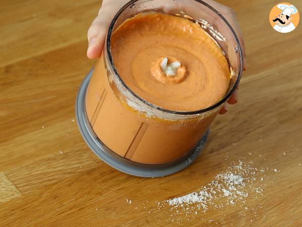 Pesto i kalabrisk stil med krämig burrataost - Beredning steg 5
