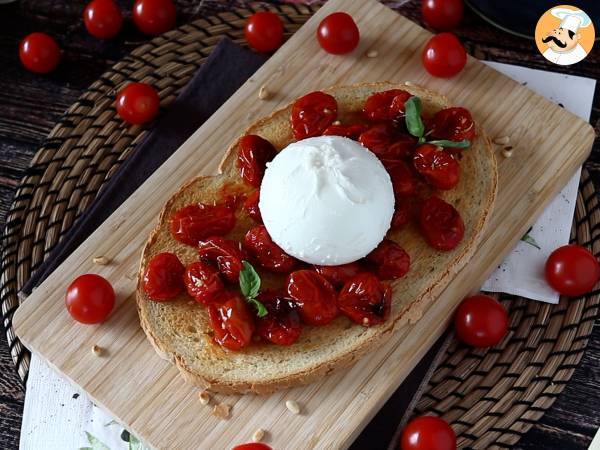 Bruschetta med rostad tomat och burrata - Beredning steg 4