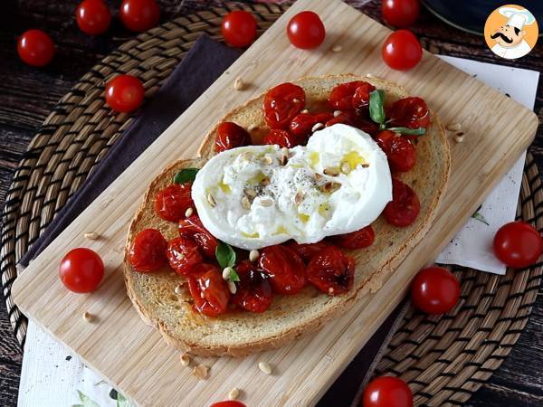 Bruschetta med rostad tomat och burrata - Beredning steg 5