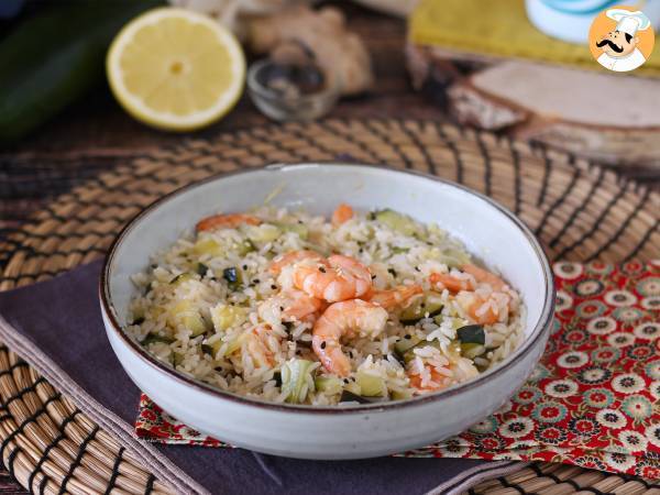 Rissallad med räkor, zucchini och ingefära - Beredning steg 8