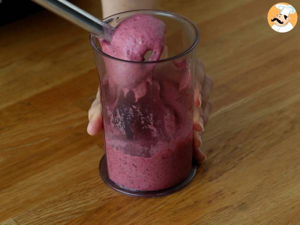 Vegansk röd fruktglass: superlätt bananglass att göra! - Beredning steg 2