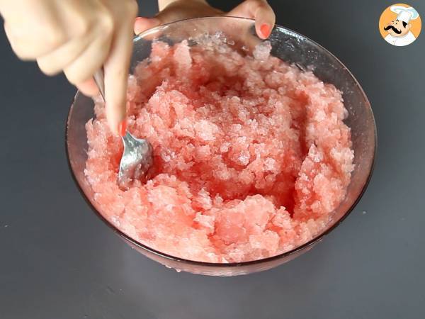 Vattenmelonfrosé: den superuppfriskande granitacocktailen med rosé! - Beredning steg 4