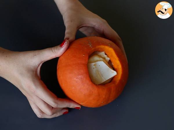 Höstlig Reblochon-fondue i en pumpa! - Beredning steg 4