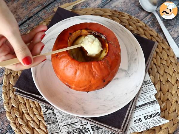 Höstlig Reblochon-fondue i en pumpa! - Beredning steg 7