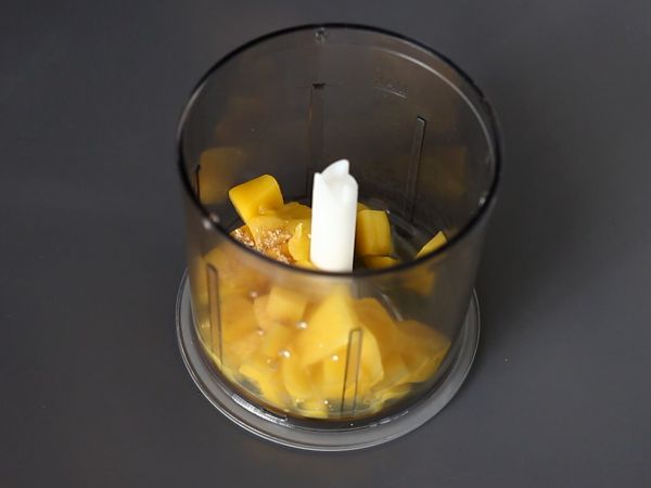 Verriner med räkor och mango för en söt och salt aperitif - Beredning steg 6