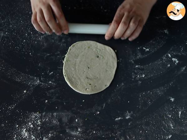 Kinesiska pannkakor med salladslök - Scallionpannkakor - Beredning steg 4