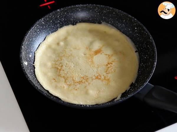 Tiramisu-liknande pannkakstårta med kaffe och kakao - Beredning steg 1