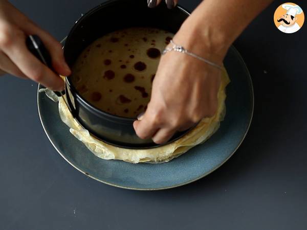 Tiramisu-liknande pannkakstårta med kaffe och kakao - Beredning steg 3