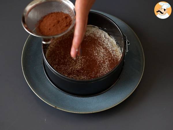 Tiramisu-liknande pannkakstårta med kaffe och kakao - Beredning steg 5