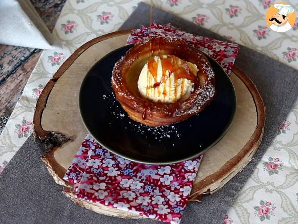 Skålformade bakade churros med generös topping - Beredning steg 7