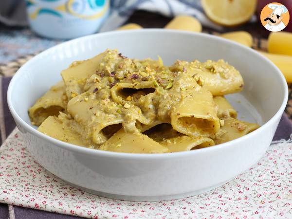 Pasta med tonfisk, pistagenötter och citron - Beredning steg 6