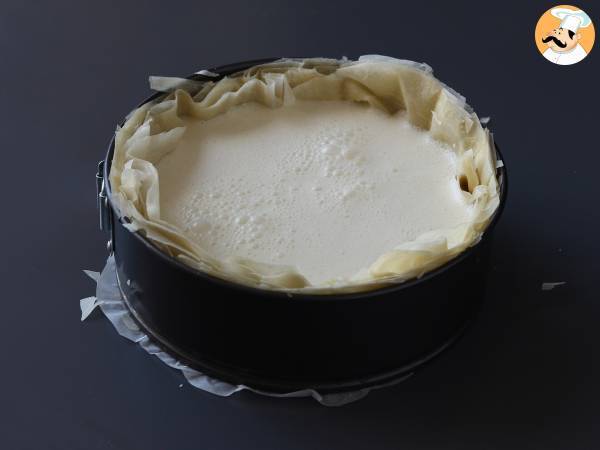 Baklava-liknande cheesecake med pistage, krispig och smältande - Beredning steg 6