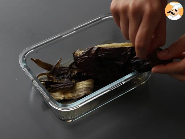 Baba ganoush, den läckra libanesiska aubergineröran - Beredning steg 4