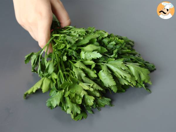 Pesto med persilja och jordnötter, en explosion av smaker - Beredning steg 1
