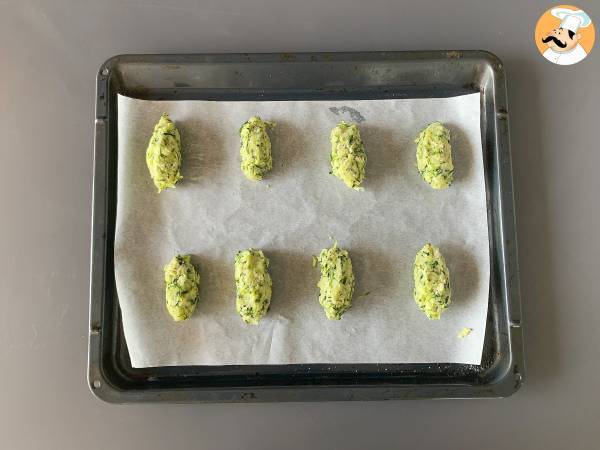 Ugnsbakade zucchinibollar - Beredning steg 5