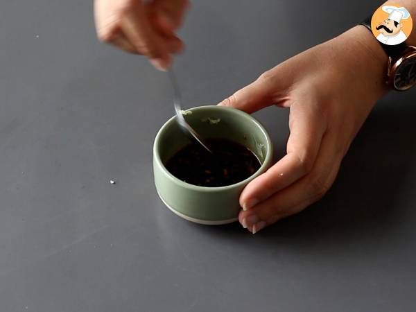 Bibimbap, den traditionella koreanska maträtten - Beredning steg 1