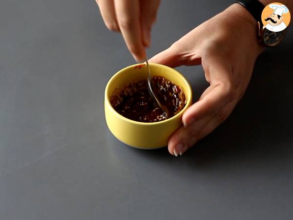 Bibimbap, den traditionella koreanska maträtten - Beredning steg 5