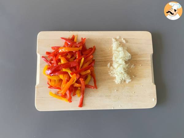 Pasta med paprika och philadelphia - Beredning steg 1