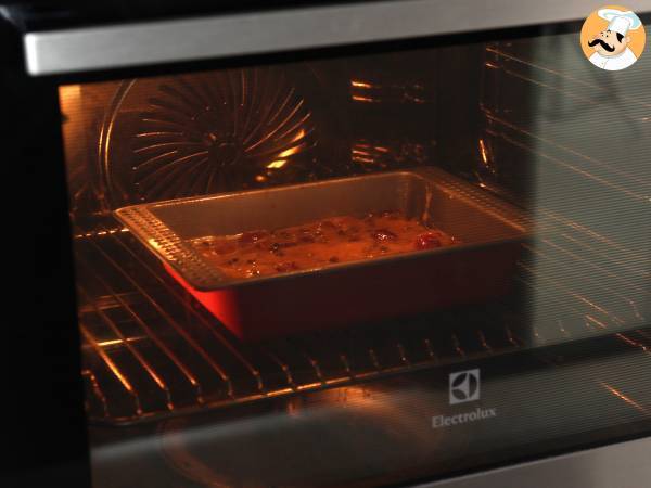 Blondie med körsbär och choklad, den perfekta krispiga och smältande kakan - Beredning steg 5