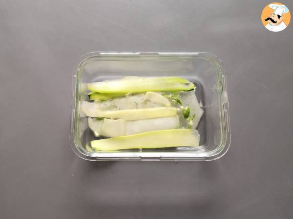 Marinerade zucchini, den perfekta grönsakscarpaccion för sommaren! - Beredning steg 4