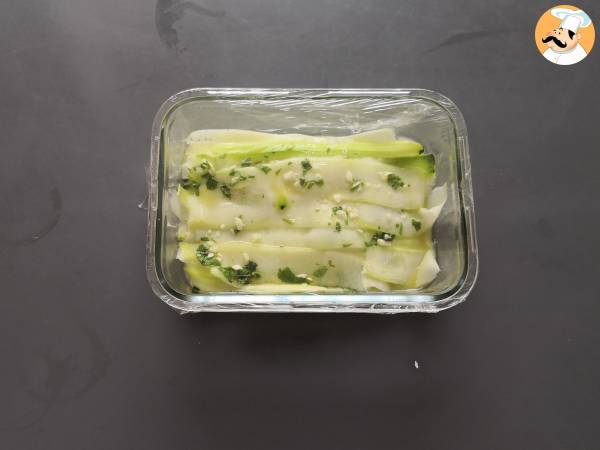 Marinerade zucchini, den perfekta grönsakscarpaccion för sommaren! - Beredning steg 6