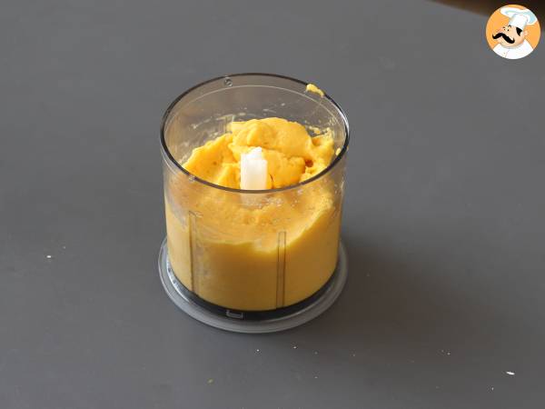 Mangosorbet med lime - bara 3 ingredienser, klar på 5 minuter! - Beredning steg 3