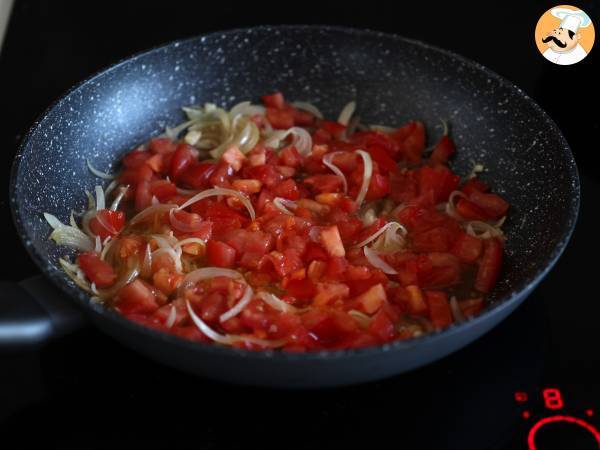 Fyllda matbananer med strimlat kött och riven ost - Beredning steg 4