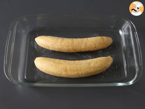 Fyllda matbananer med strimlat kött och riven ost - Beredning steg 6