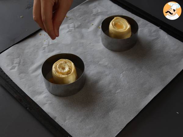 Lätt saltad New York-rulle med pesto och färskost med 4 ingredienser - Beredning steg 5