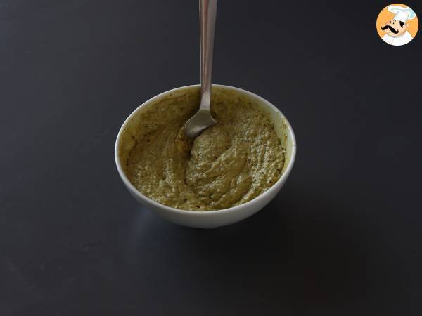 Lätt saltad New York-rulle med pesto och färskost med 4 ingredienser - Beredning steg 7