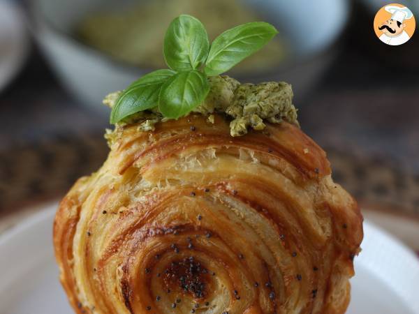 Lätt saltad New York-rulle med pesto och färskost med 4 ingredienser - Beredning steg 10