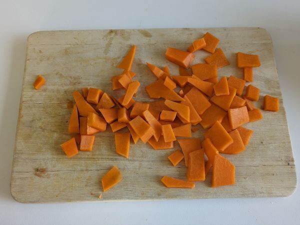 Pasta med pumpa och korv - Beredning steg 3