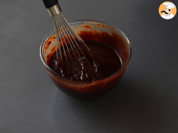 EXTRA FONDANT choklad- och kastanjegräddtårta med bara 4 ingredienser - Beredning steg 2