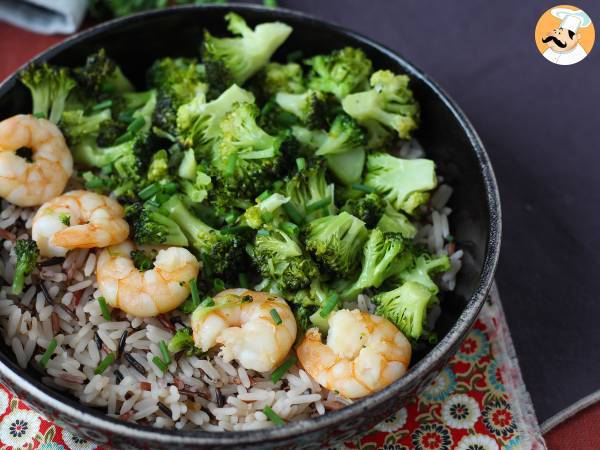 Fullkornsris med broccoli och räkor! Lätt och balanserad - Beredning steg 3