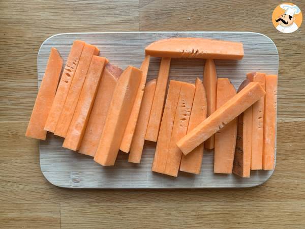 Sötpotatispommes i Air Fryer för ett krispigt och segt resultat! - Beredning steg 2