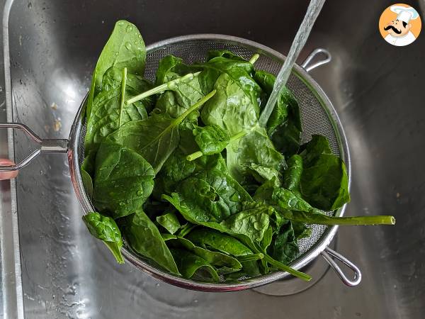 Spenatomelett, den enkla och goda vegetariska rätten - Beredning steg 1