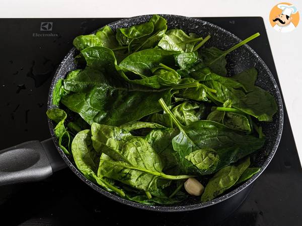 Spenatomelett, den enkla och goda vegetariska rätten - Beredning steg 2