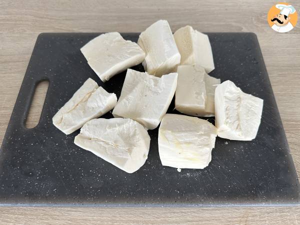 Krämig och lättlagad kassavapuré - Beredning steg 1