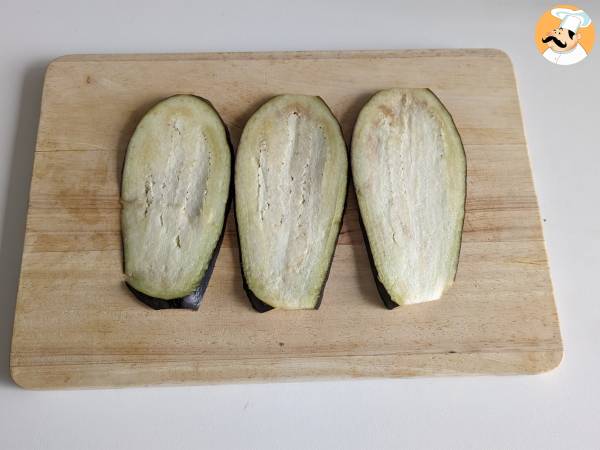 Auberginerullar i luftfritös - Beredning steg 1