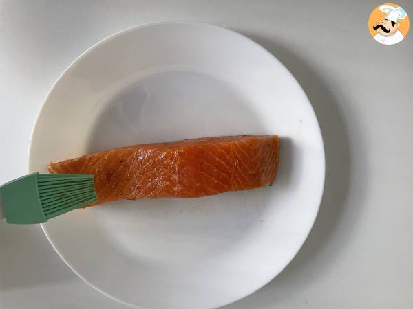 Lax i luftfritös: hälsosam och smakrik - Beredning steg 2
