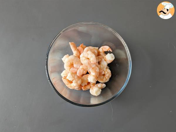 Luftfrästa räkor: ett lätt och välsmakande recept - Beredning steg 1