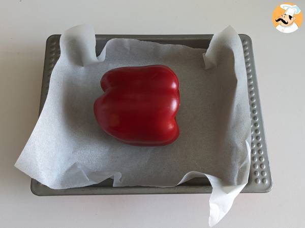 Hur man skalar bakad paprika - Beredning steg 1