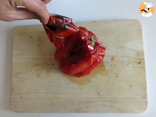 Hur man skalar bakad paprika - Beredning steg 4