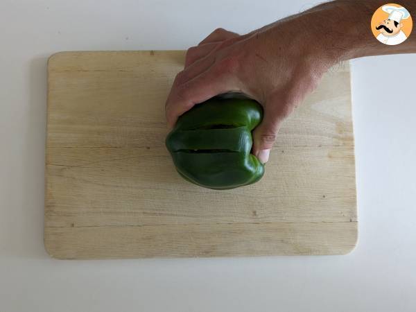 Hur man skalar paprika i mikrovågsugnen - Beredning steg 1