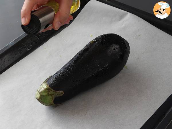 Panerad aubergine med pankoströbröd, katsu-liknande japansk curry men vegetarisk - Beredning steg 1