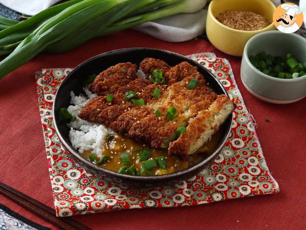 Panerad aubergine med pankoströbröd, katsu-liknande japansk curry men vegetarisk - Beredning steg 17