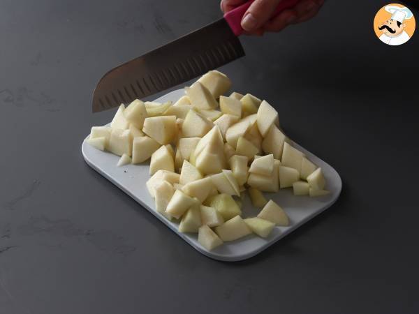 Chokladpäronfudge, en superenkel dessert att göra med bara 2 ingredienser! - Beredning steg 1