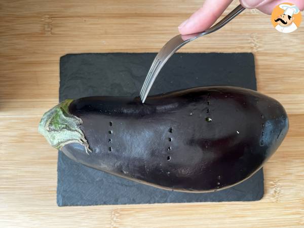 Panerad aubergine Milanese style men vegetarisk - Air Fryer matlagning - Beredning steg 1