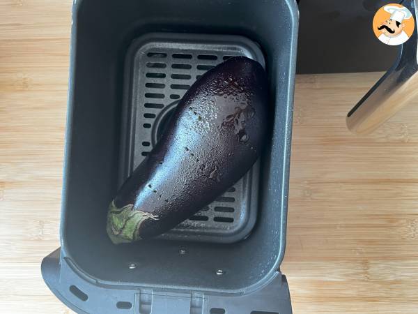 Panerad aubergine Milanese style men vegetarisk - Air Fryer matlagning - Beredning steg 2